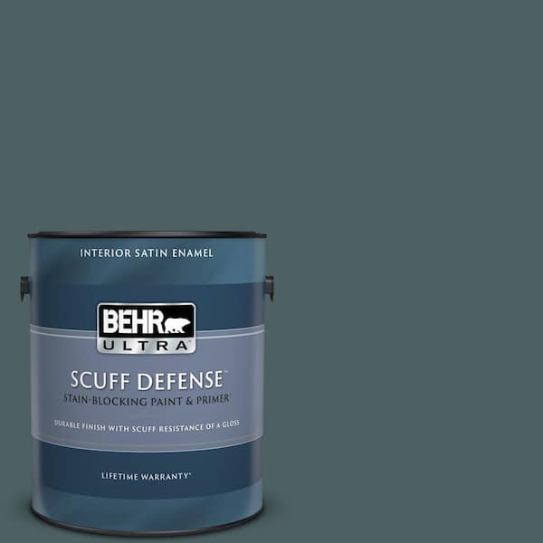 BEHR ULTRA 1 gal. #PPU12-20 Underwater color Extra Durable Satin Enamel Interior Paint & Primer