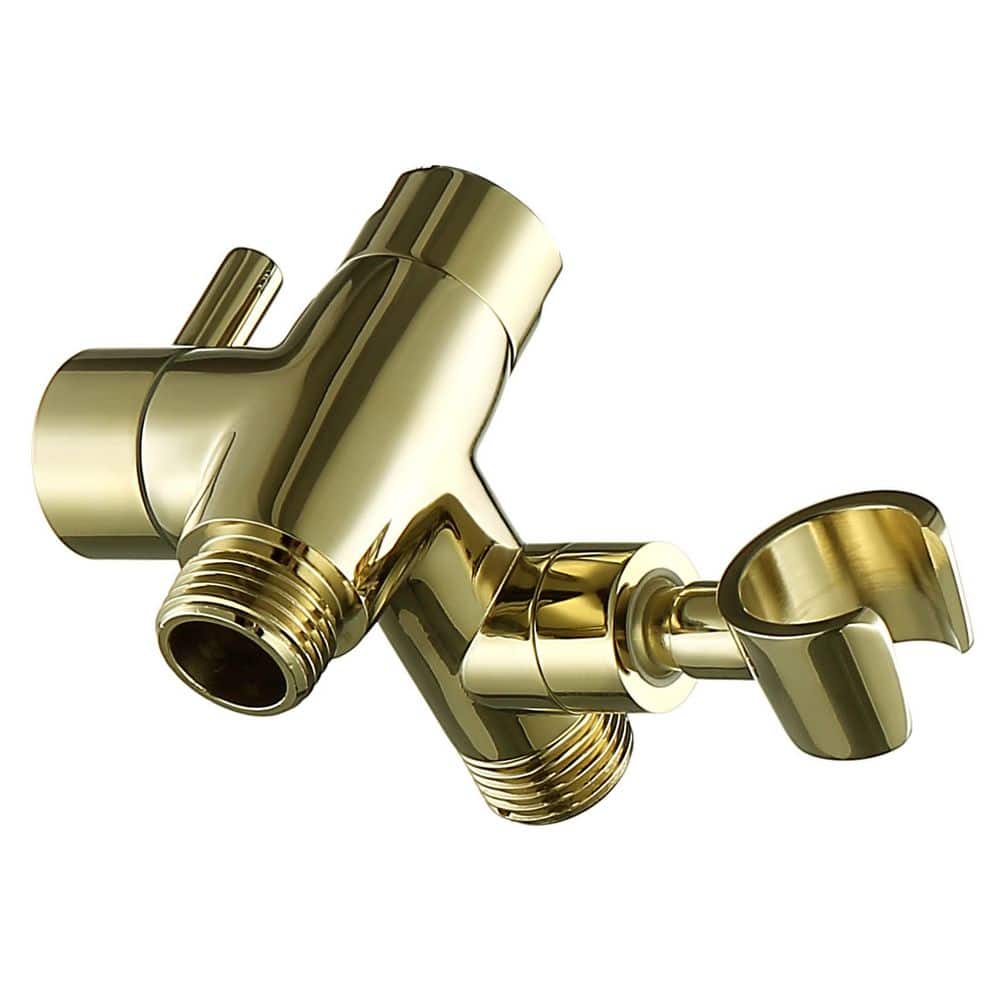 3-Way Shower Arm Diverter with Holder, Solid Metal Universal Diverter for Handheld and Fixed Shower Head, Polished Gold price history on PriceWatchPro