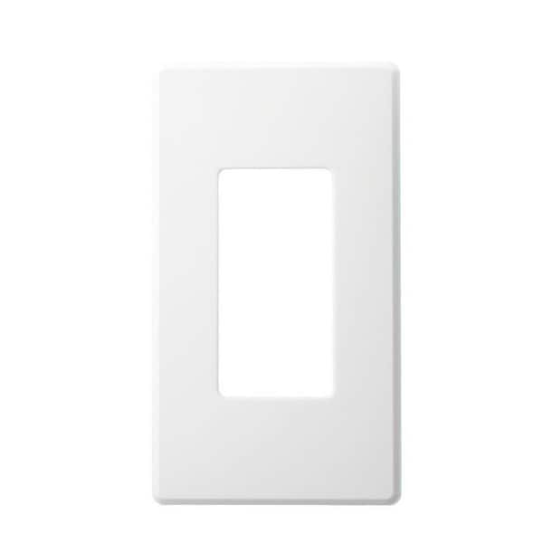 Leviton 1-Gang Narrow Fins Left On Renoir II Wall Plate in White