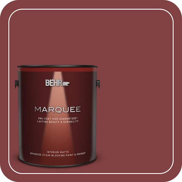 BEHR MARQUEE 1 gal. #S-H-130 Red Red Wine Matte Interior Paint & Primer