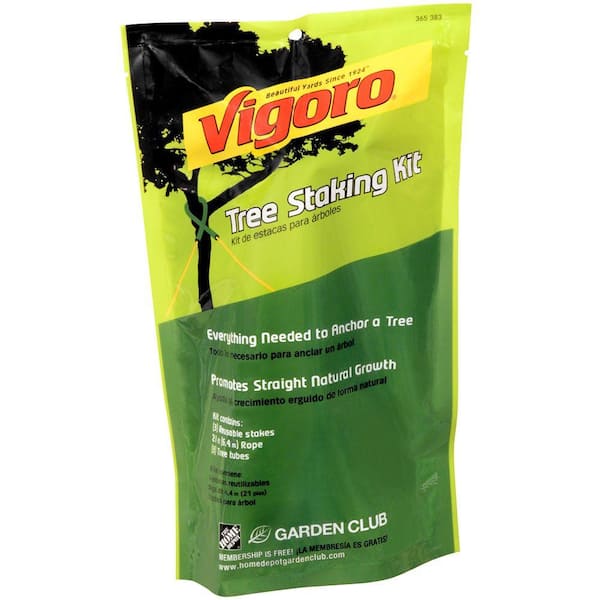 Vigoro Tree Staking Kit with Rope and Stakes, UV Resistant