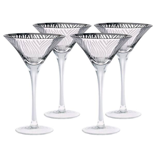 Artland 8 oz. Zebra Design Martini Glass (Set of 4)