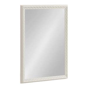 Johann 18.00 in. W x 24.00 in. H White Rectangle Traditional Framed Decorative Wall Mirror