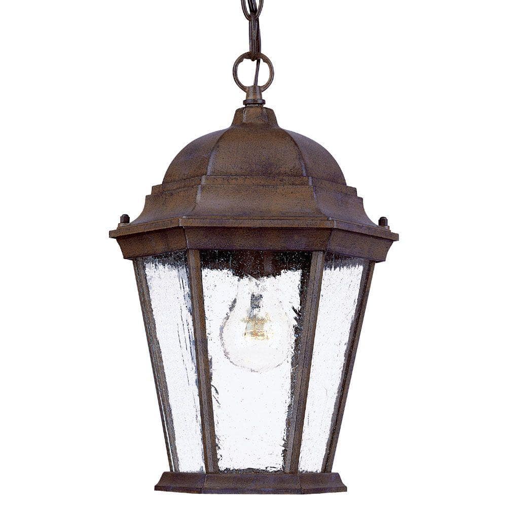 Acclaim Lighting Richmond Collection 1-Light Hanging Outdoor Burled Walnut  Lantern 5206BW/SD The Home Depot