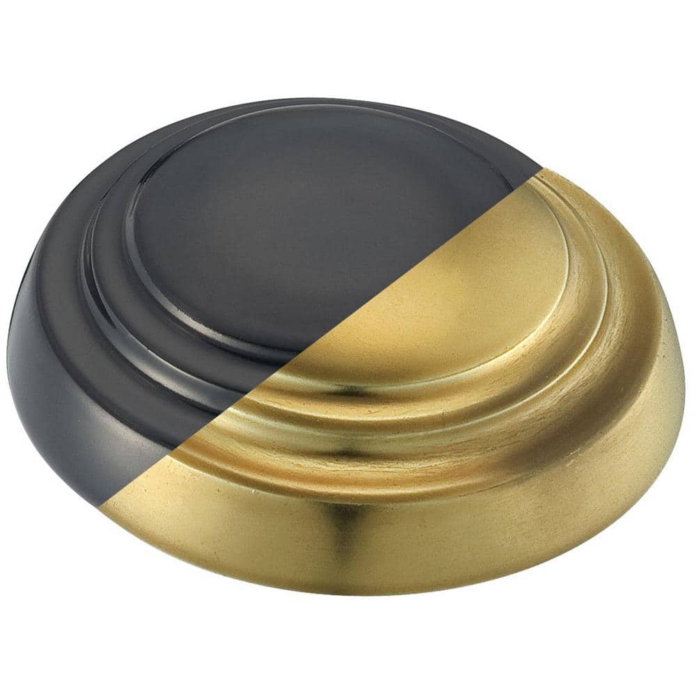 Soft Brass and Coal LED Floor Lamp with Clear Glass Shade