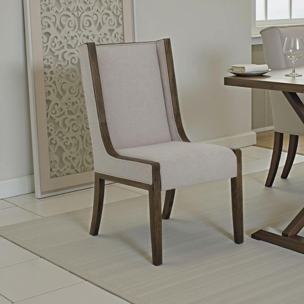 Eray Ivory White and Dark Brown Polyester Full back Dining Side Chair (Set of 2) price history on PriceWatchPro