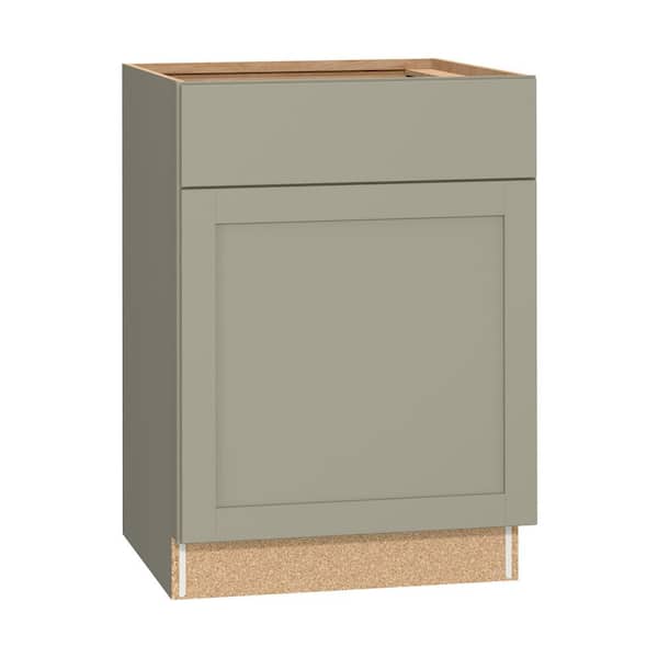 Westfield Dusk Gray Shaker Stock Assembled Base Kitchen Cabinet (24 in. W x 23.75 in. D x 35 in. H)