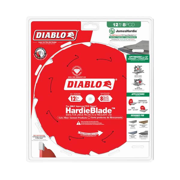 DIABLO 12in. x 8-Teeth HardieBlade Saw Blade for Fiber Cement