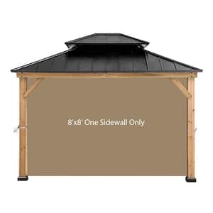 Gazebo Replacement Curtain for 8 ft. x8 ft. 1-Panel Sidewall in Khaki