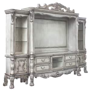 Dresden 20 in. Vintage Bone White Entertainment Center 4 -Drawers Fits TV up To 70 in. with TV Console