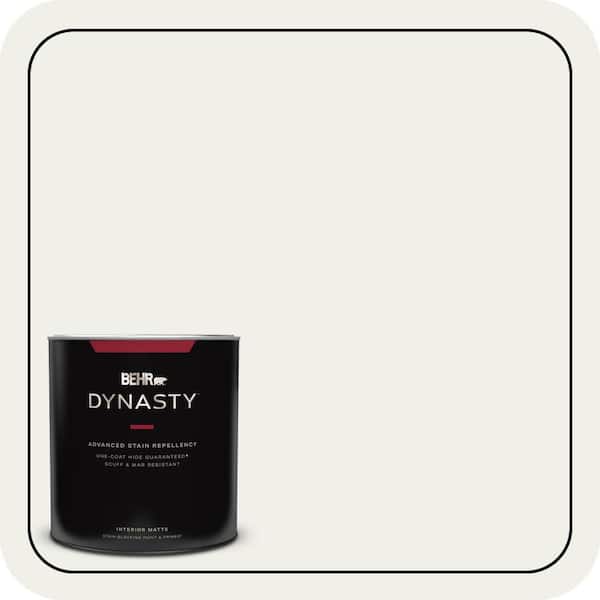 BEHR DYNASTY 1 qt. #ECC-63-2 Aspen Snow Matte Interior Stain-Blocking Paint & Primer