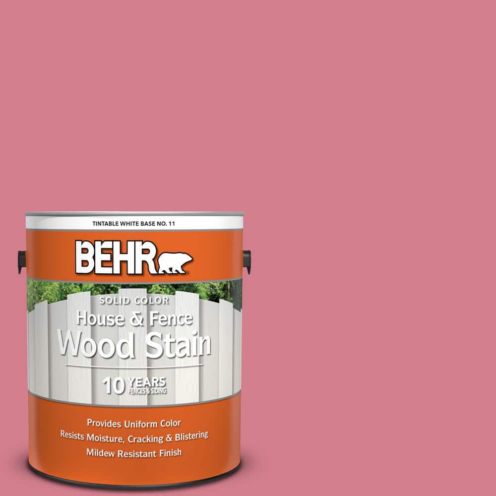 1 gal. #P140-4 I Pink I Can Solid Color House and Fence Exterior Wood Stain