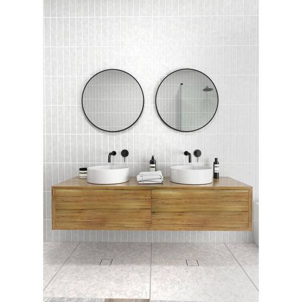 Framed Round Bathroom Vanity Mirror, Matt Black Round Bathroom Mirrors