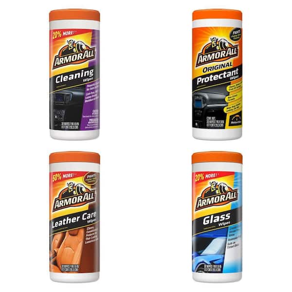 Car Cleaning Wipes, Original Formula Car Protectant Wipes, Leather Care Wipes, Glass Wipes (30-Count)