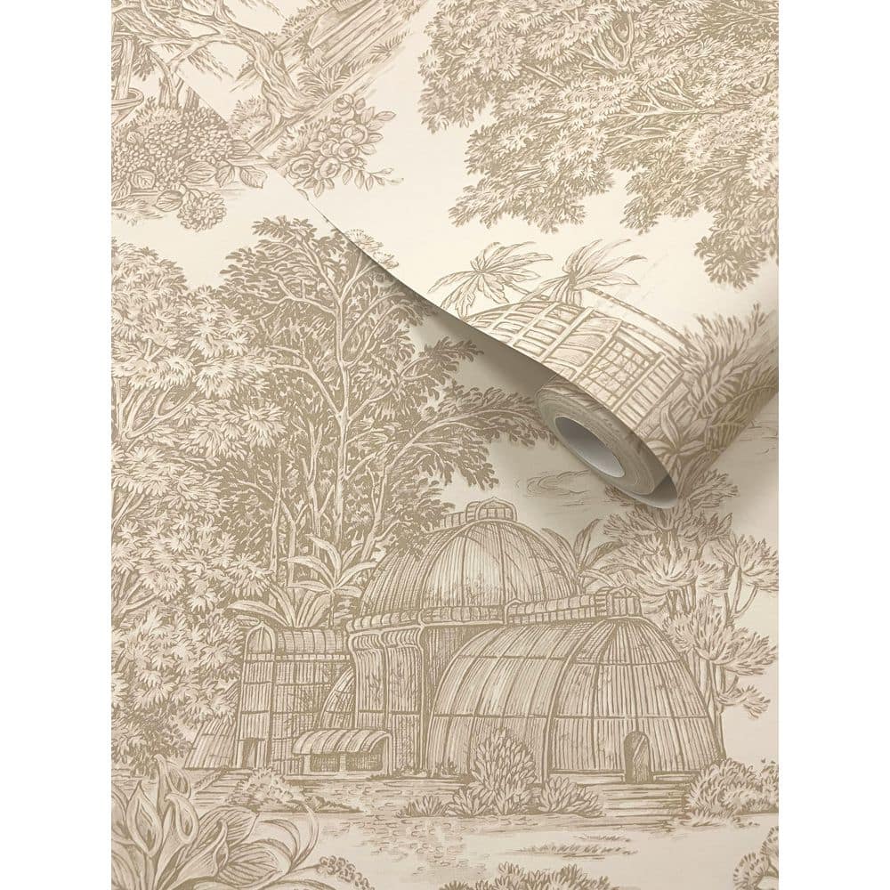 Cream Timeless Garden Toile Wallpaper Print Non-Woven Non-Pasted Textured Wallpaper 57 sq. ft. price history on PriceWatchPro