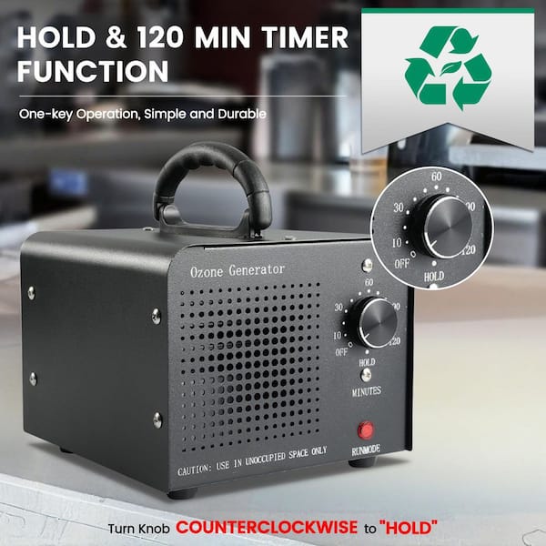 Edendirect 4000 sq. ft. HEPA-Type Ozone Generator in Black