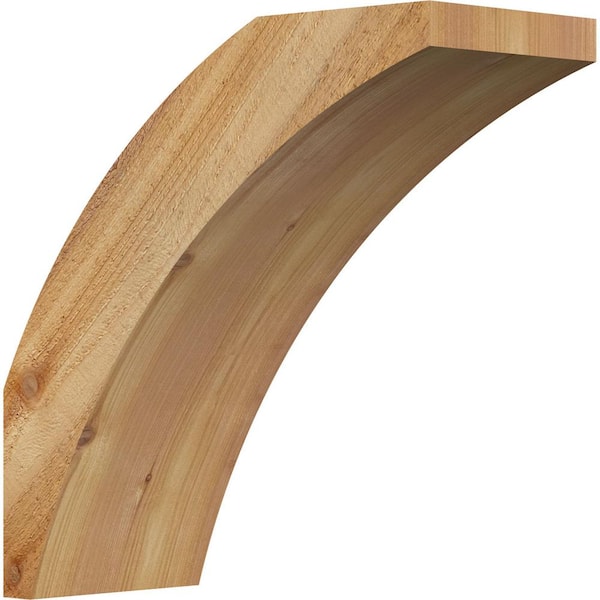 Ekena Millwork 6"W x 14"D x 14"H Thorton Rough Sawn Knee Brace, Western Red Cedar