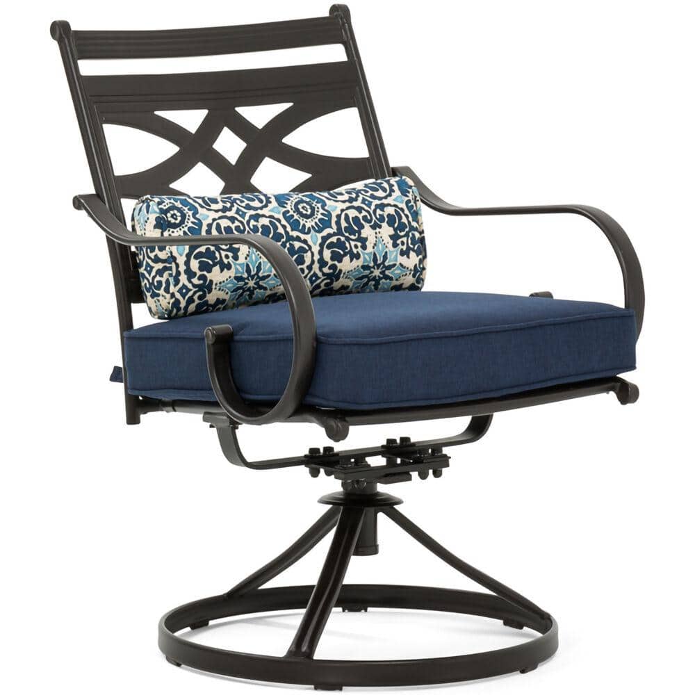 Montclair Navy Blue 11-Piece Steel Outdoor Dining Set