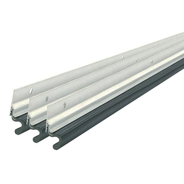1.75 in. x 84 in. Silver Screw-On Top and Sides Door Weatherstripping Kit