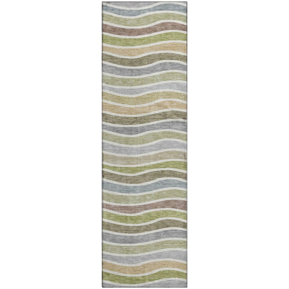 Mayfield Premium Machine Washable Abstract AMF2333 Fern 2 ft. x 7 ft. Runner Rug price history on PriceWatchPro