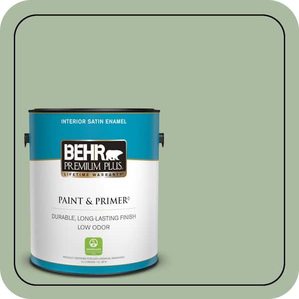 BEHR PREMIUM PLUS 1 gal. #T17-07 Balanced Satin Enamel Low Odor Interior Paint & Primer