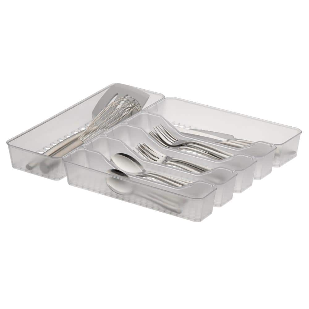 Large Plastic Kitchen Cutlery Tray Organiser Holder Drawer Insert Tidy Storage 