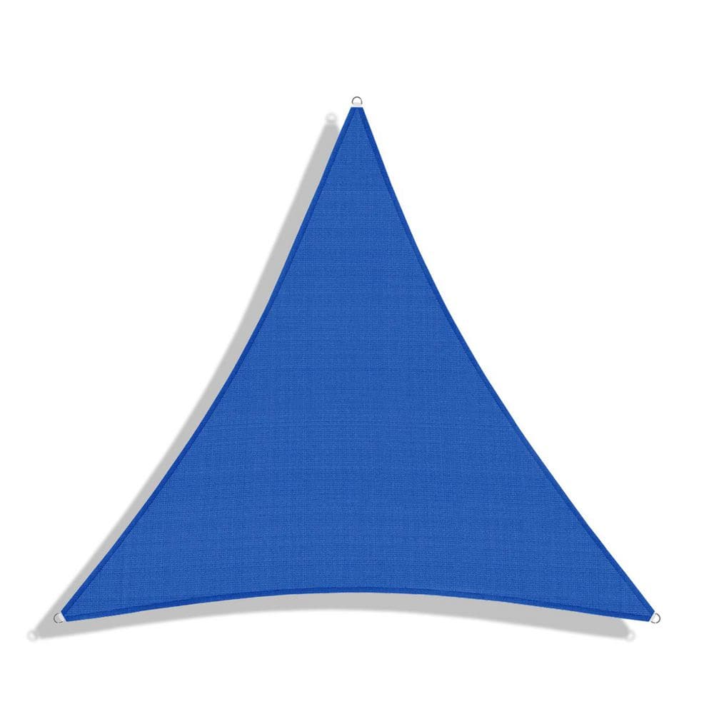 20 ft. x 20 ft. x 20 ft. Sun Shade Sail with A Ring Steel Wire Equilateral Triangle Canopy Cover UV Blockage, in Blue price history on PriceWatchPro
