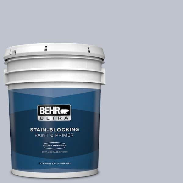 BEHR ULTRA 5 gal. #S550-2 Powder Lilac Extra Durable Satin Enamel Interior Paint & Primer