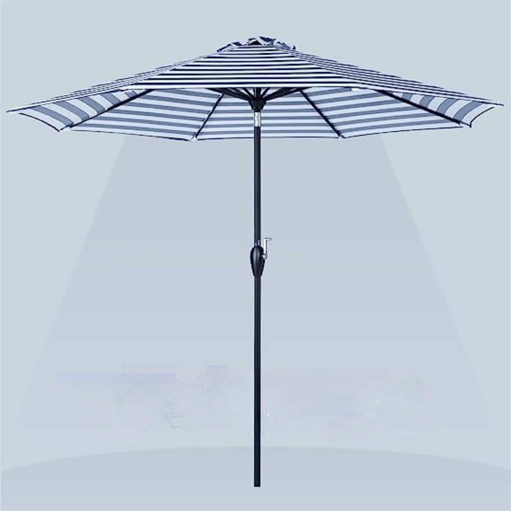 9 ft. Outdoor Market Tilt Patio Table Umbrella with Push Button and Crank i