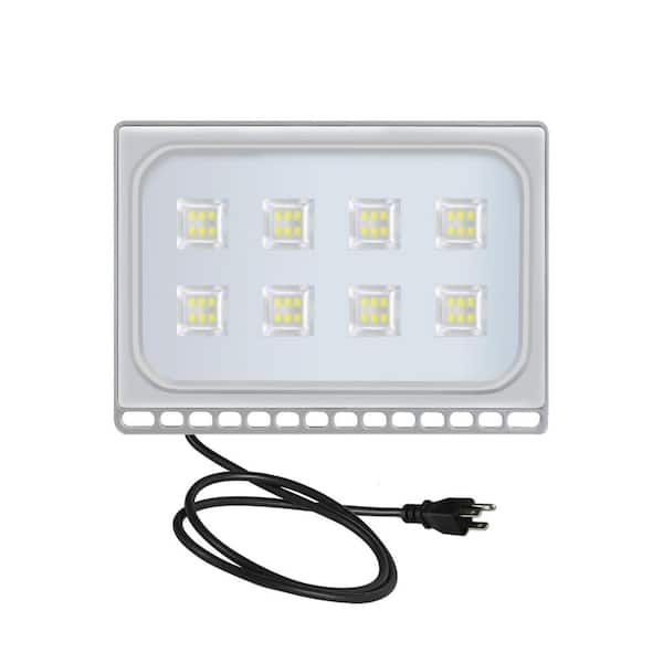 Viugreum 100W Ultra-thin LED Flood Lights Warm White Outdoor Fixtures US Plug 