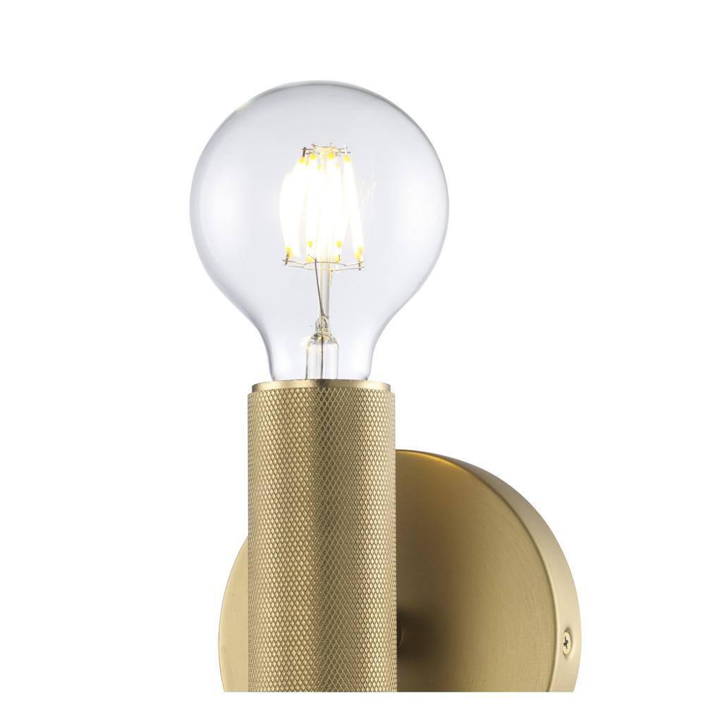 Auburn Minimalist Gold Wall Sconce 6" Direct Wired
