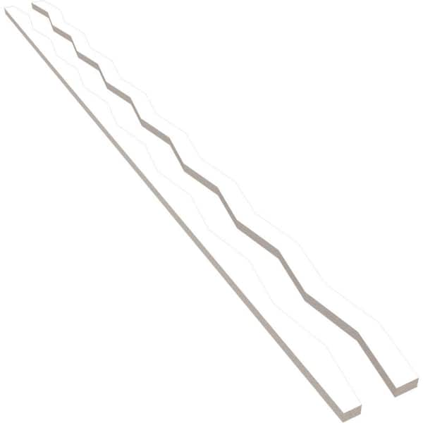 Ekena Millwork Eastport 47 in. H x 0.5 in. W Slatwall Panels in PVC 44-Pack