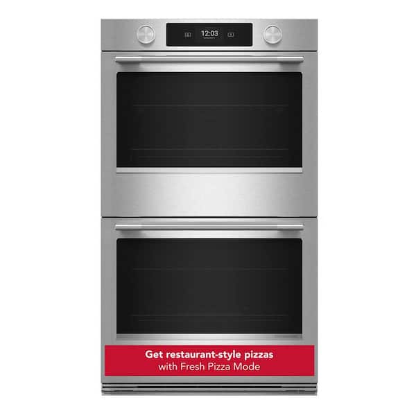 30 in. Double Electric Wall Oven with True Convection Self-Cleaning and Assisted Cooking Modes in PrintShield Stainless