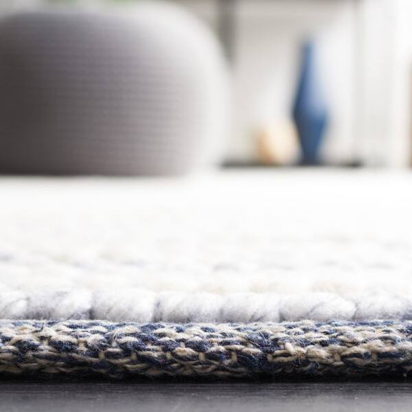 Natura 10 ft. x 14 ft. Ivory/Blue Basket Marle Area Rug