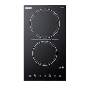 12 in. Radiant Electric Cooktop in Black with 2 Elements including High Power Element