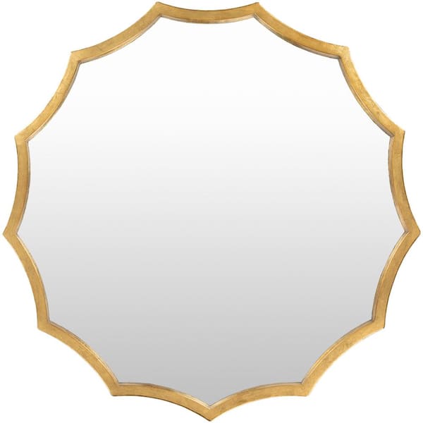 Livabliss Lana 30 in. W x 30 in. H Gold Framed Decorative Mirror