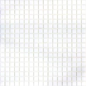 Skosh Glossy Pearl White 11.6 in. x 11.6 in. Glass Mosaic Wall and Floor Tile (18.69 sq. ft./case) (20-pack)