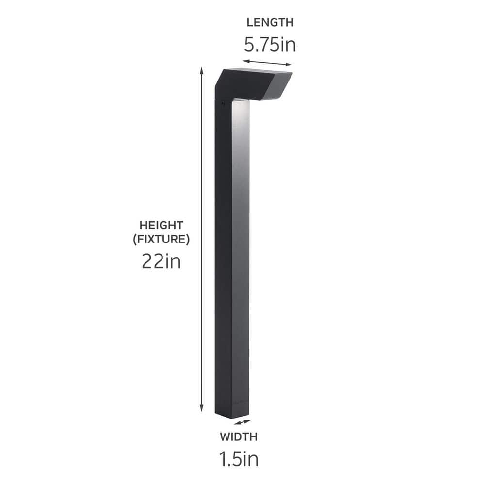 Modern Black Aluminum Right Angle Pathway Light