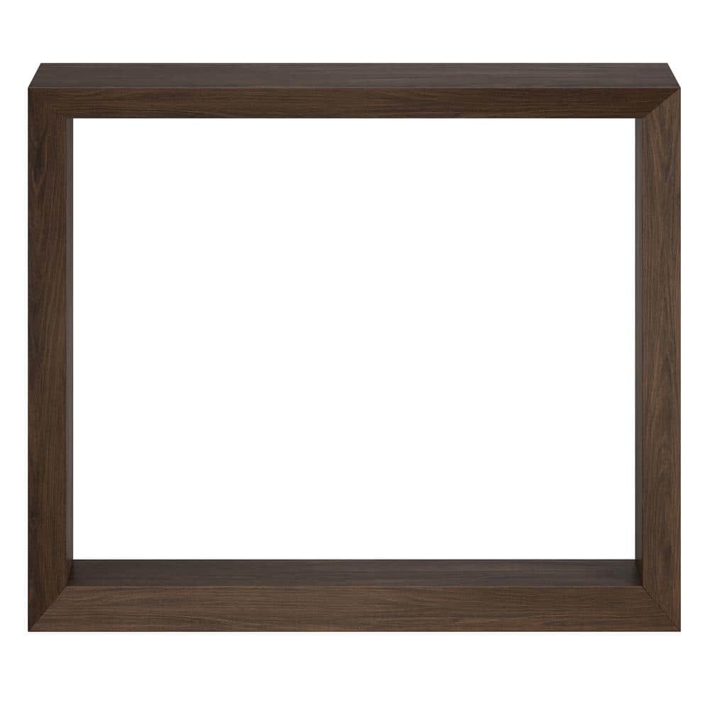 Alder Brown 36" Minimalist Rectangular Wood Hallway Table