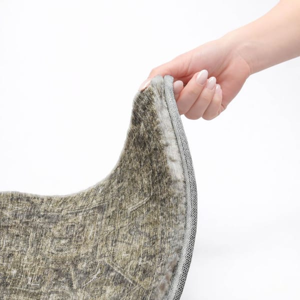 Dream Shag Premium Machine Washable Abstract ADS571 Mocha 9 ft. x 12 ft. Area Rug