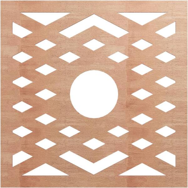 Ekena Millwork 28 in. x 7.25 in. x 0.25 in. Wood Medallion Moulding