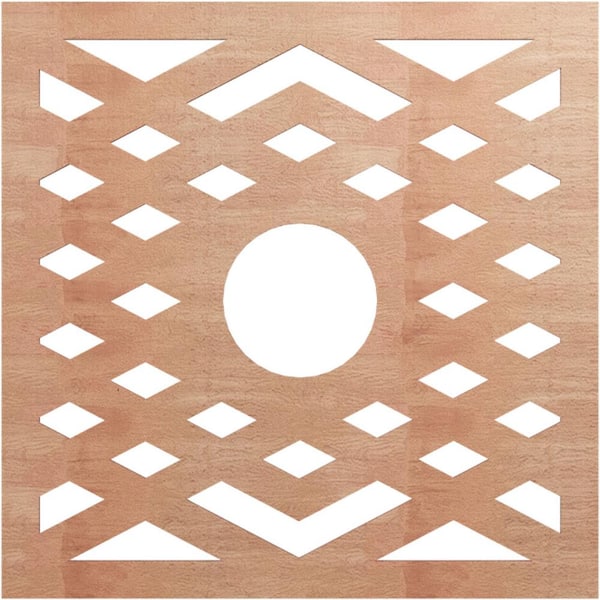 Ekena Millwork 28 in. x 7.25 in. x 0.375 in. Wood Medallion Moulding
