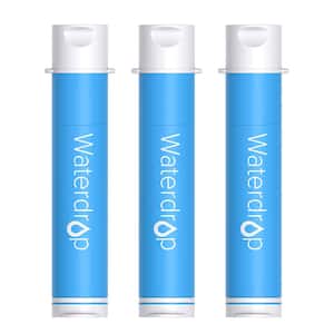 Blue Camping Water Filter Straw for Travel, Hiking, Backpacking and Emergency Preparedness (3-Pack)
