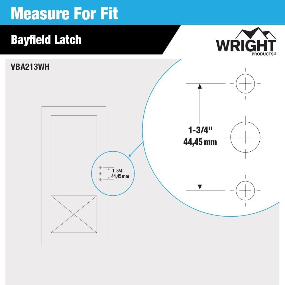 Wright Products Bayfield Surface Lever Mount Latch for Screen and Storm Doors, White