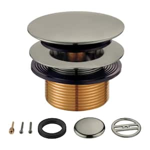 Eugene Toe Touch Tub Drain Conversion Kit in Brushed Nickel without Overflow