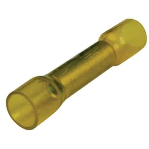 Heat Shrink Butt Connectors, Wire Range: 12-10 - Yellow, 100-Pack