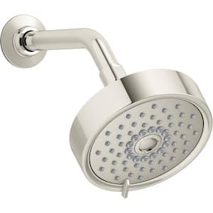 Purist 3-Spray Patterns 5.5 in. Single Wall Mount Fixed Shower Head in Vibrant Polished Nickel