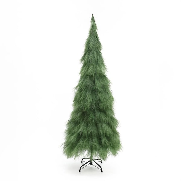 6 ft. Holiday Unlit Pampas Artificial Christmas Tree in Green