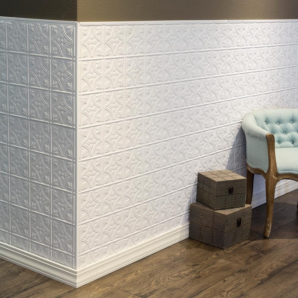 47 in Matte White PVC Outside Corner Trim (5-Pack)