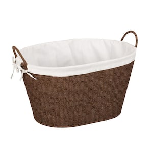 Paper Rope with Lining & Handles Stained Laundry Basket
